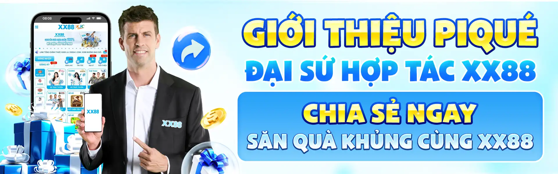 Gerard pique đại sứ thương hiệu XX88